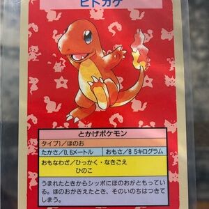 Pokemon 1995 Charmander Topsun Blue Back No Number PL Japanese